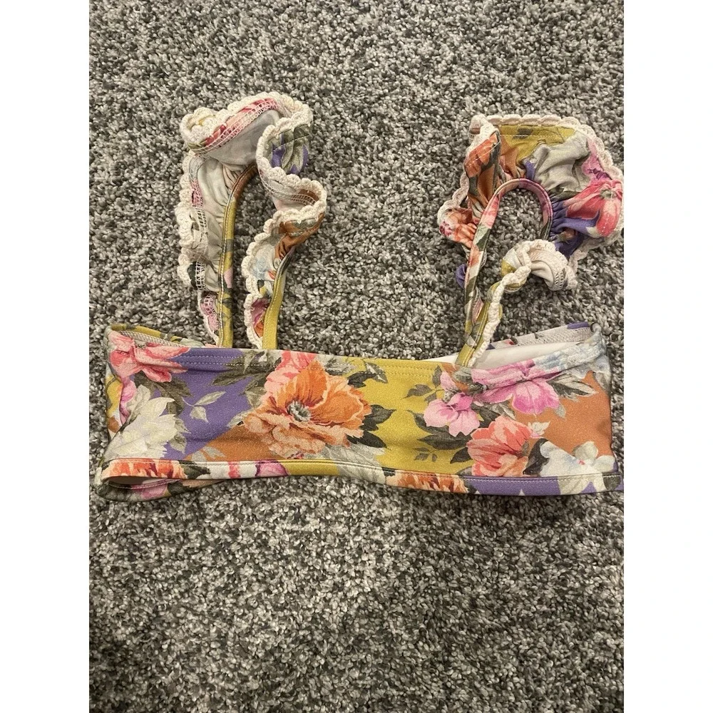 Zimmermann Kids Girls Youth Floral Bikini Top Size 8